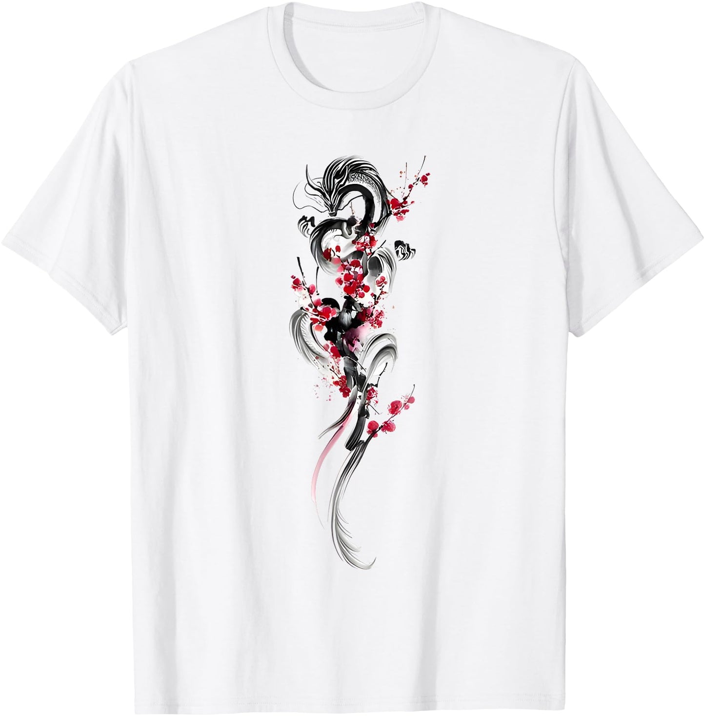 Cherry Blossom Japanese Dragon Asian Retro 80's Style