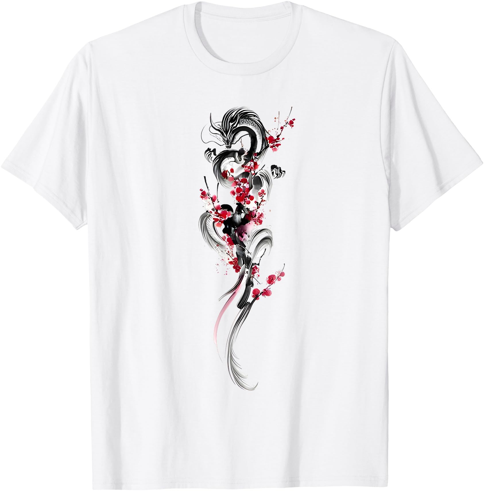 Cherry Blossom Japanese Dragon Asian Retro 80's Style