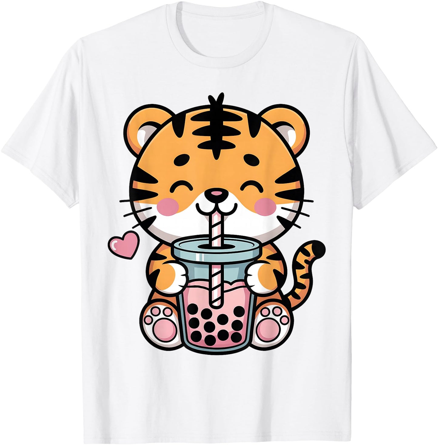 Kawaii Tiger Boba Tea Anime Japanese Bubble Tea Lover Girls