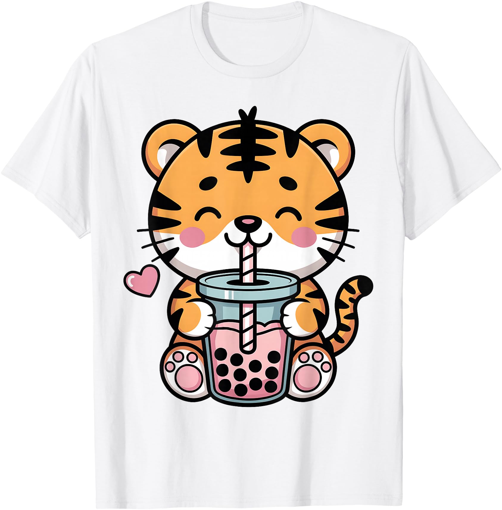Kawaii Tiger Boba Tea Anime Japanese Bubble Tea Lover Girls
