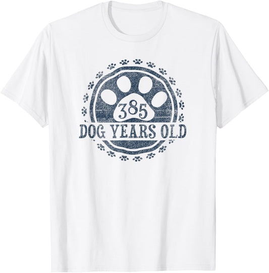 385 Dog Years Old, 55 in Human 55th Birthday Give Idea T-Shirt