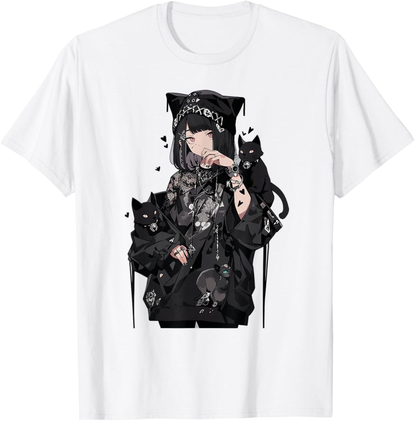 Anime Girl Gothic Waifu Japanese Kawaii Cat Otaku Aesthetic