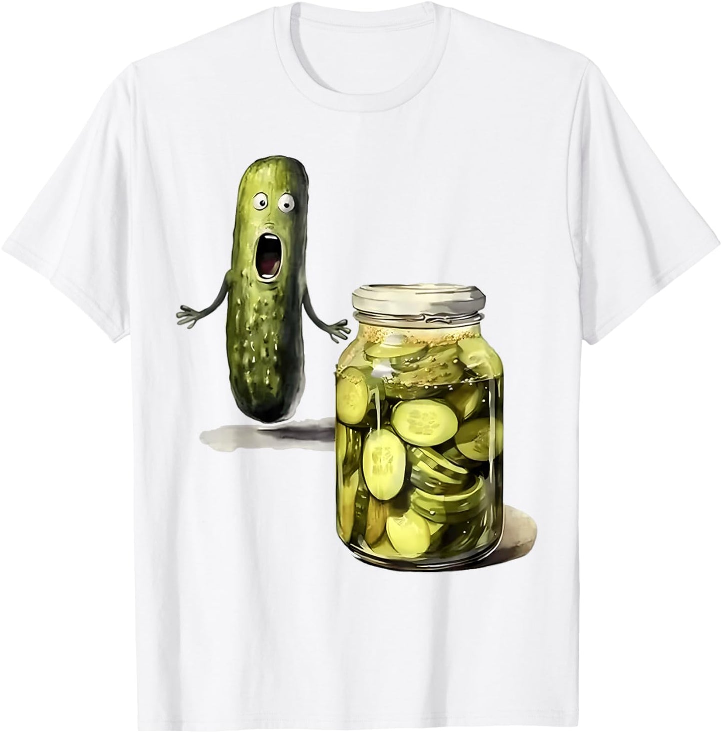 Funny Pickle Surprise A Cucumber And A Jar Of Sliced Pickles