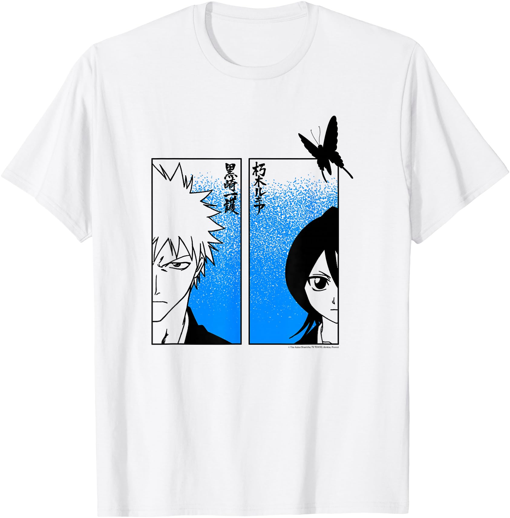 Bleach Ichigo & Rukia Half Faces with Jigokucho Anime