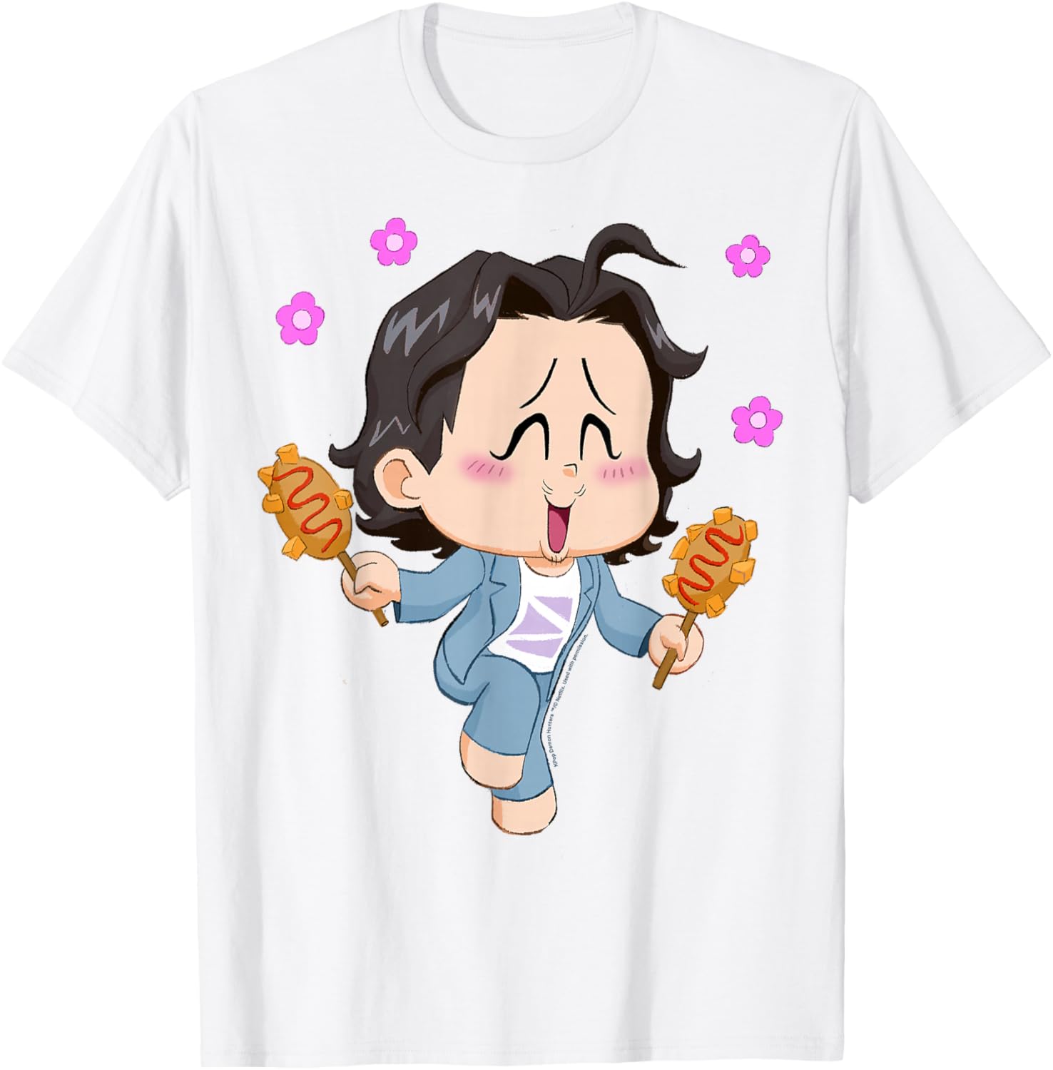 Kpop Demon Hunters Halloween Chibi Bobby Enjoying Corn Dogs