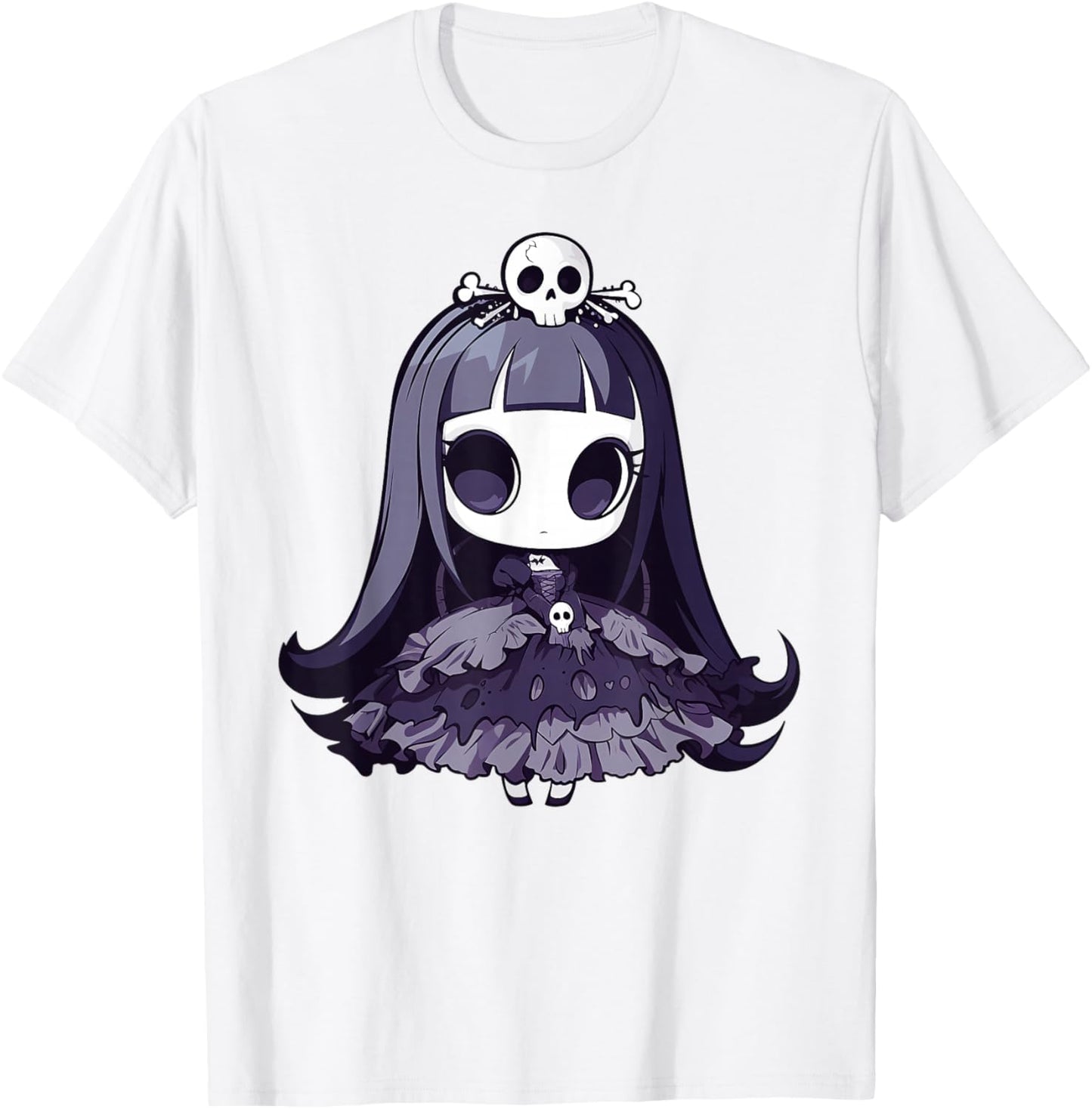 Chibi Anime Gothic Goth Skeleton Girl Doll Spooky Chibi
