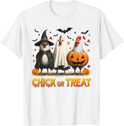 Chick Or Treat Spooky Chicken Halloween Spooky Season Kids T-Shirt
