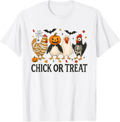 Chick Or Treat Spooky Chicken Halloween Spooky Season Kids T-Shirt
