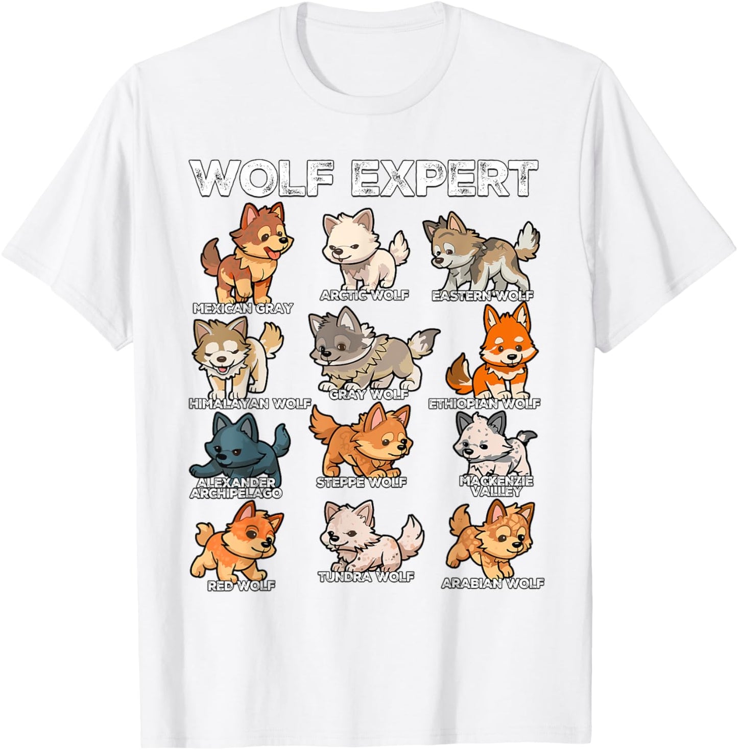 Wolf Expert Funny Cute Wolf Animals Chibi Wolf