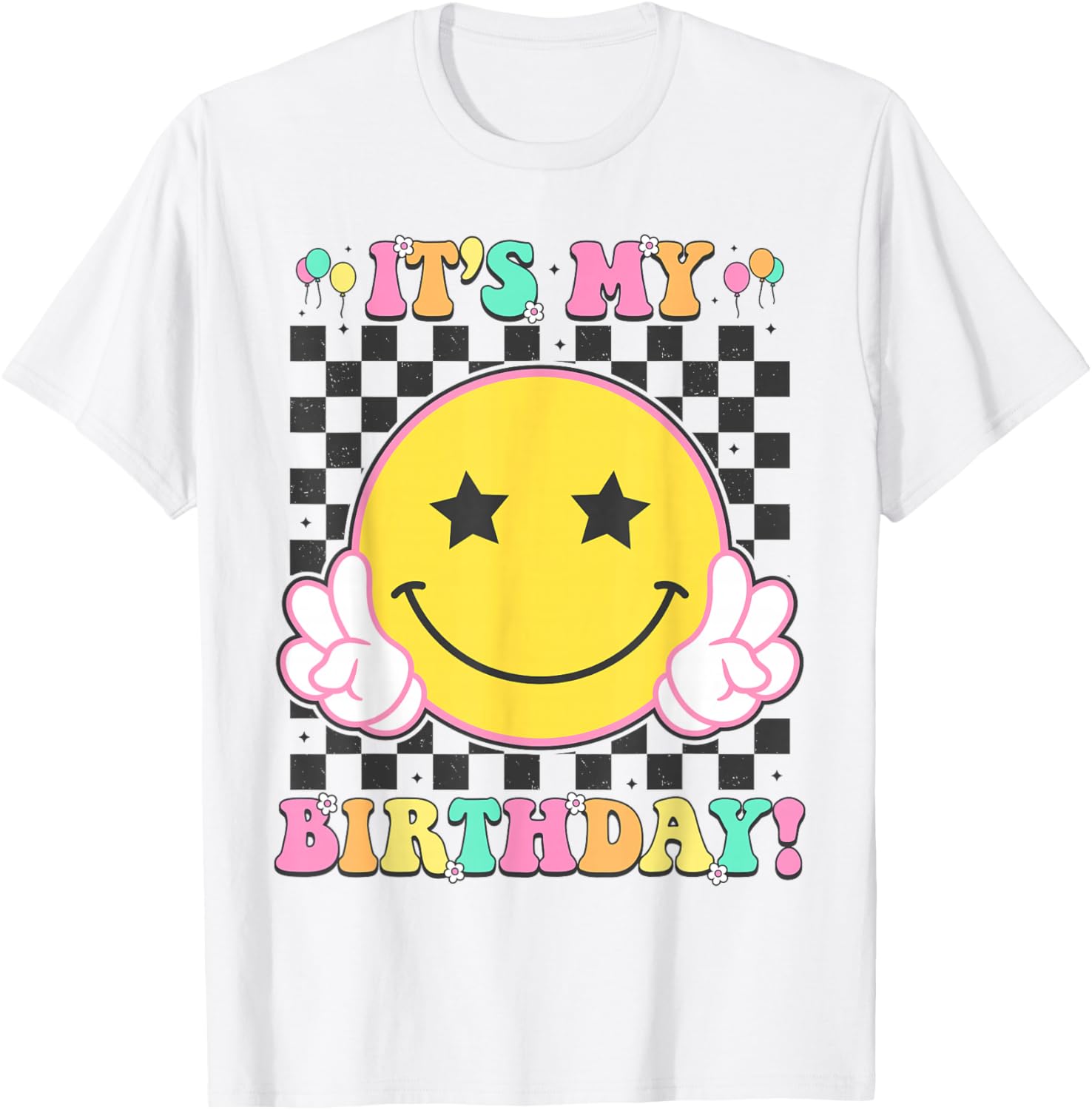It's My Birthday Girls Women Teens Kids Groovy Bday Flower