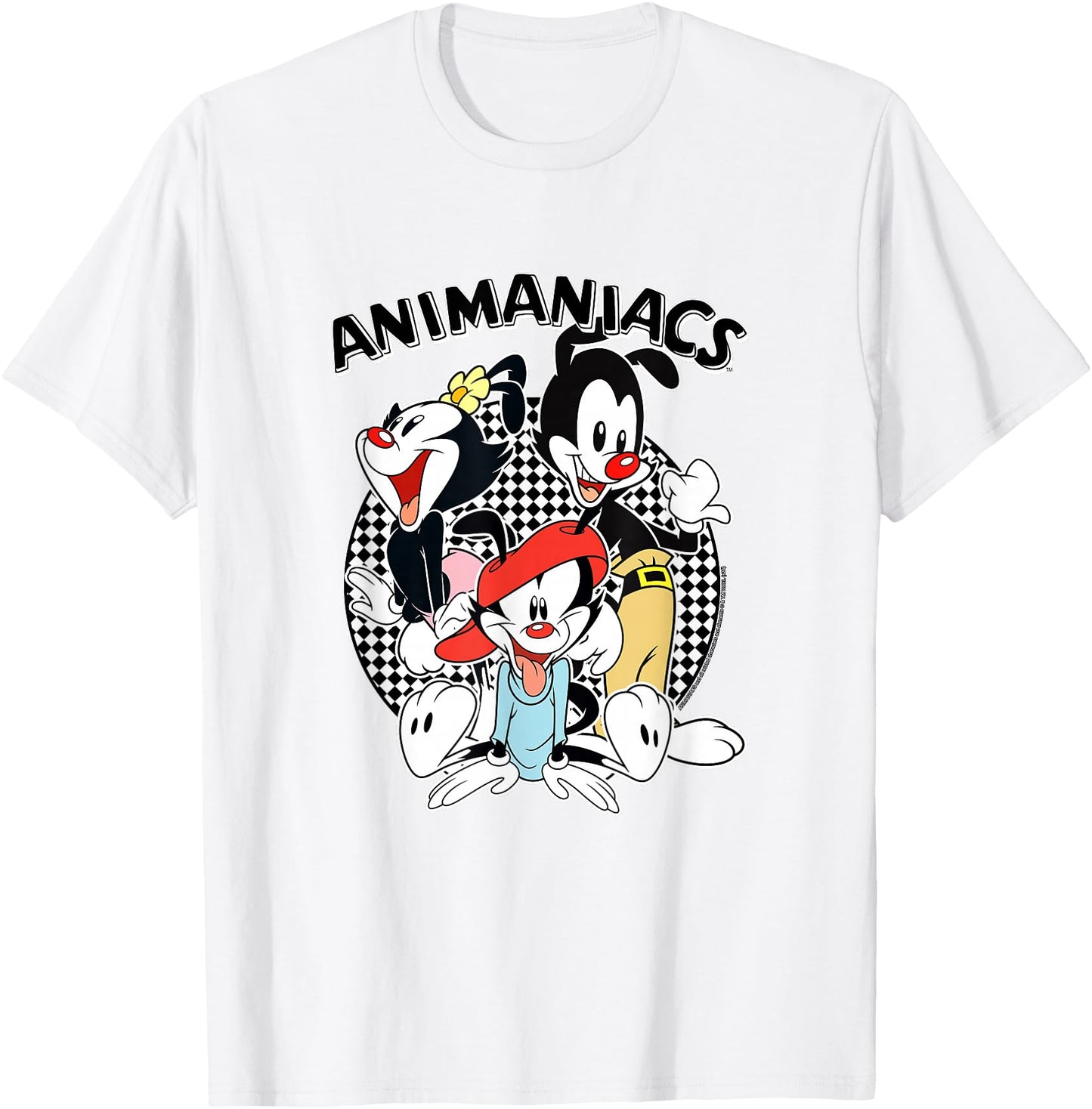 Animaniacs Checkerboard Print Group with Logo Cartoon