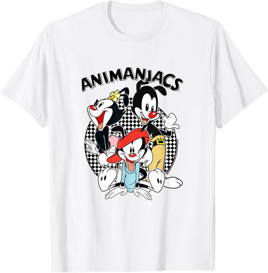 Animaniacs Checkerboard Print Group with Logo Cartoon