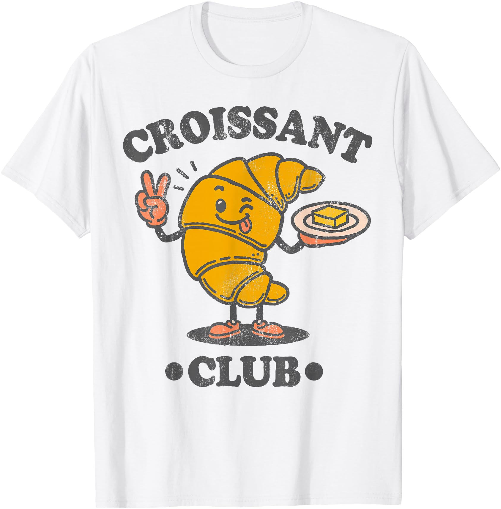 Croissant Club Cute French Pastry Cartoon