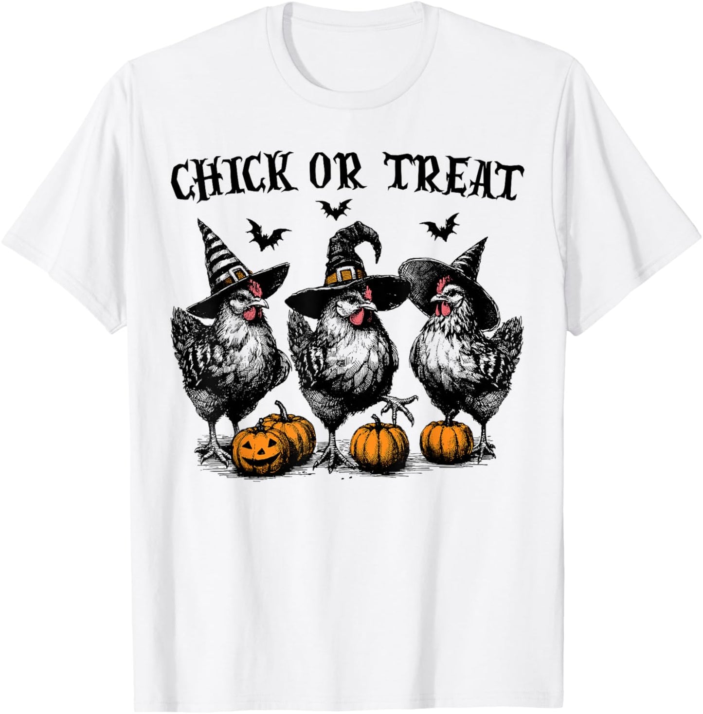 Chick Or Treat Halloween Chicken Witches Spooky Season T-Shirt