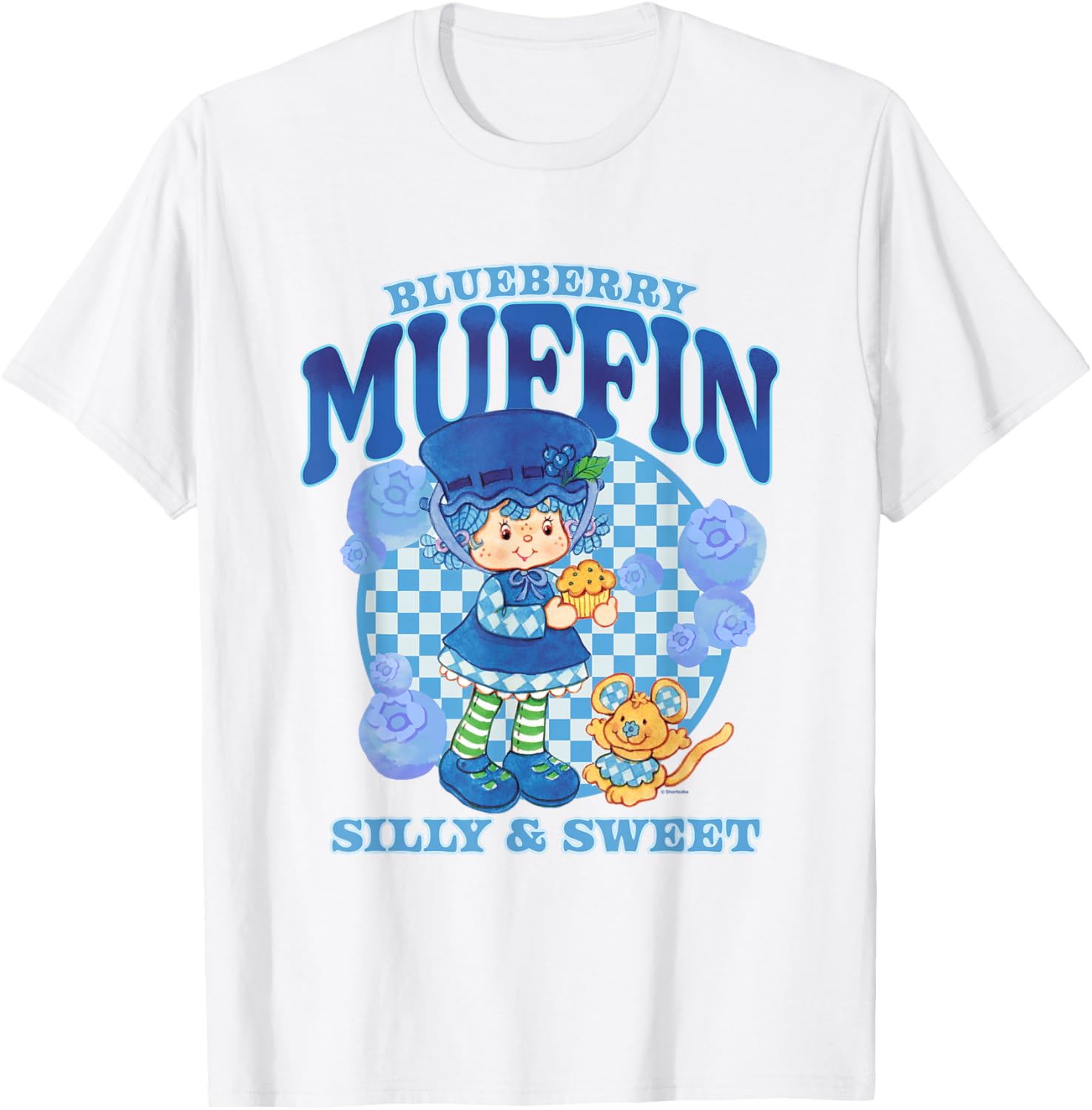 Strawberry Shortcake Blueberry Muffin Silly Sweet Retro Logo