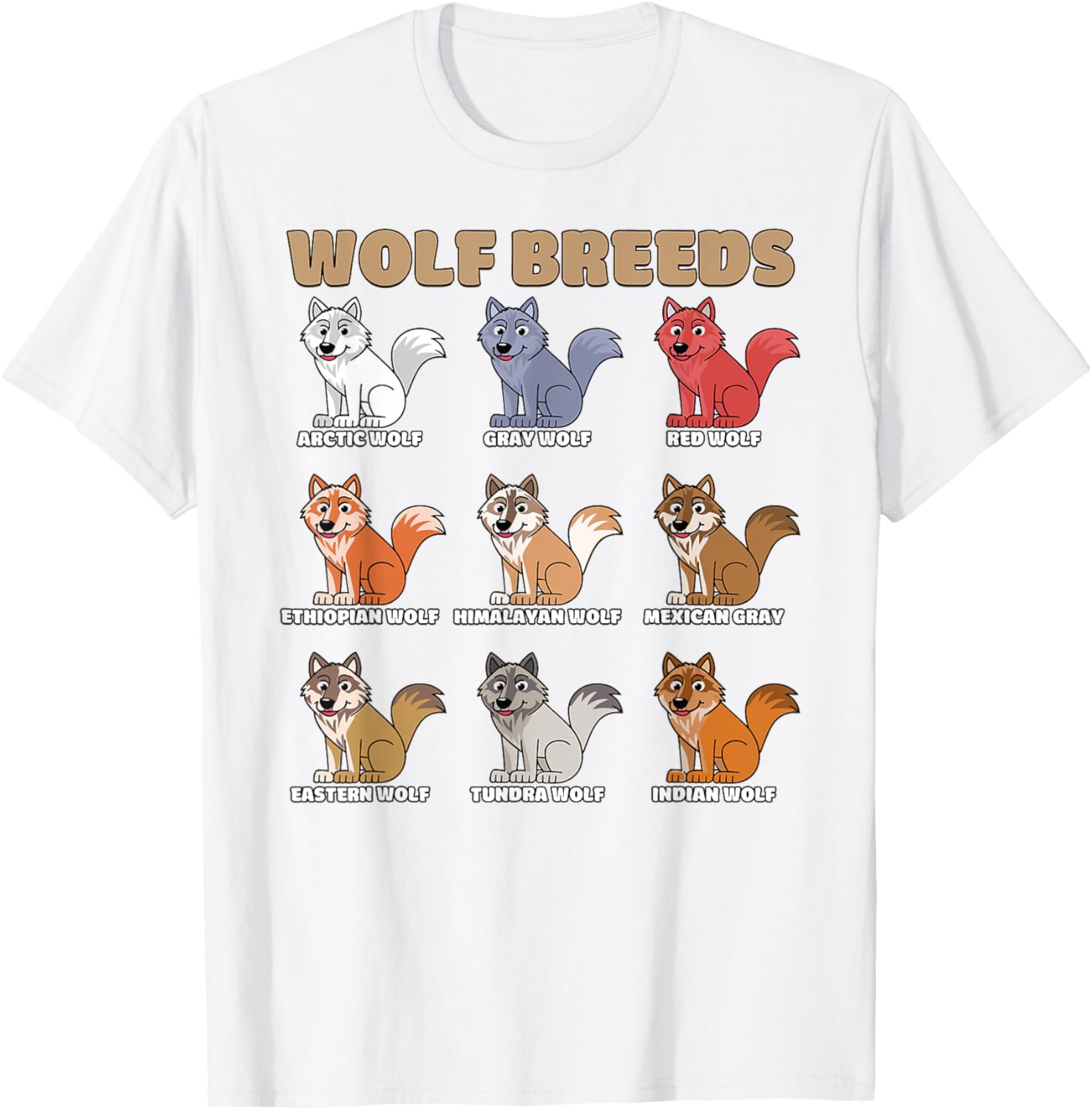 Wolf Breeds Funny Cute Chibi Wolf Lover