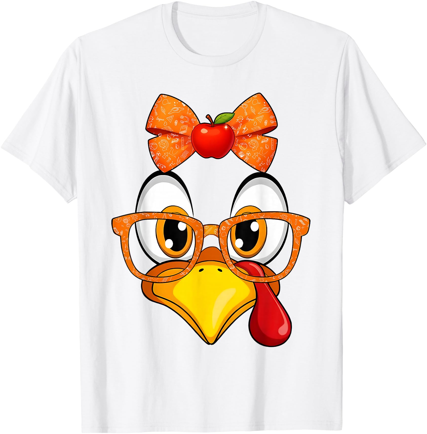 Turkey Face Apple Coquette Fall Thanksgiving Costume Teacher