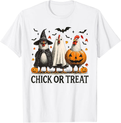 Chick Or Treat Spooky Chicken Halloween Spooky Season Kids T-Shirt