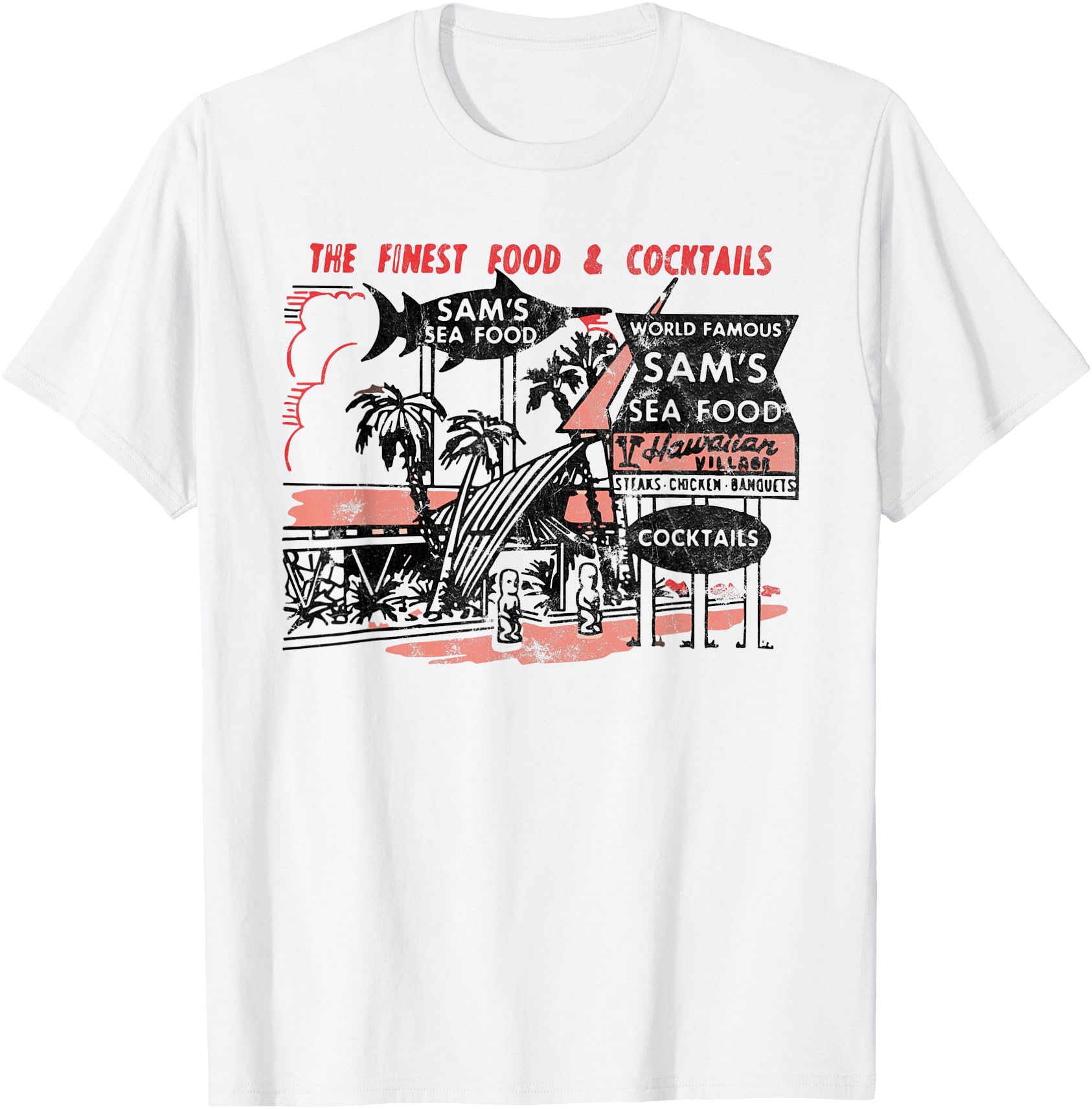 Vintage Sam's Seafood Tiki Bar 60s Style Polynesian Lounge
