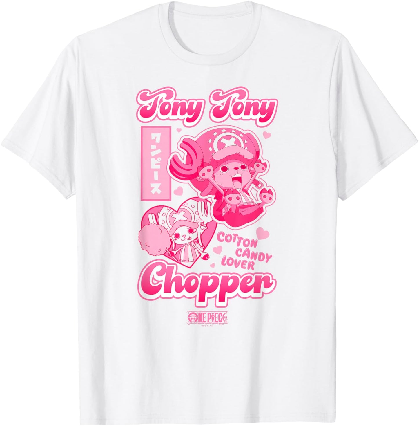 One Piece Anime Tony Tony Chopper Bright Pink Hearts