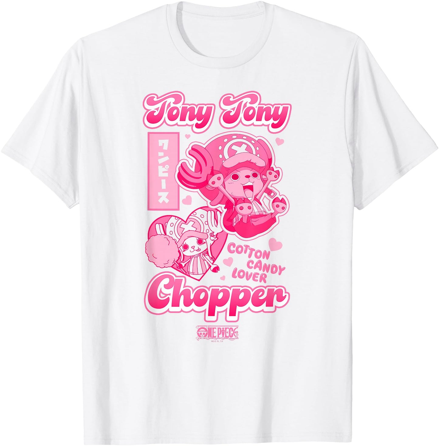 One Piece Anime Tony Tony Chopper Bright Pink Hearts