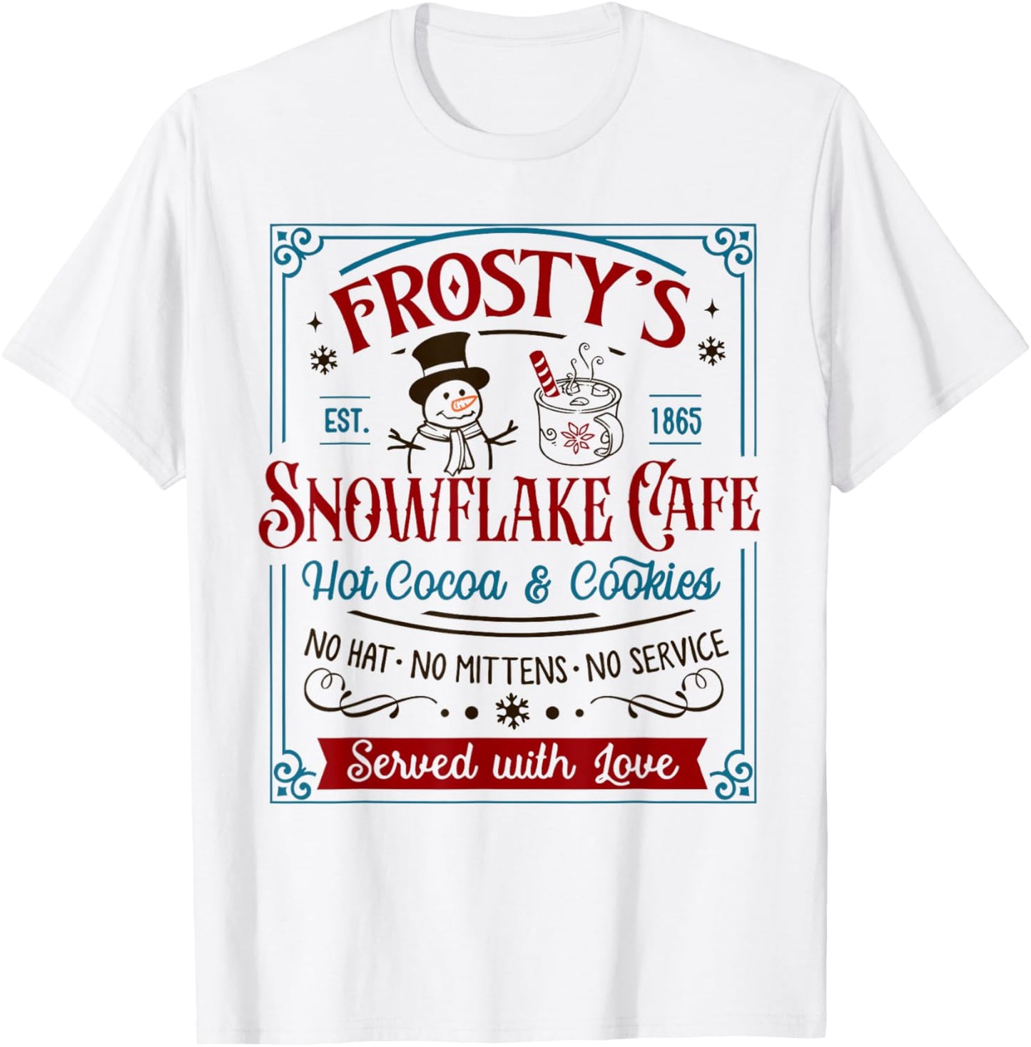 Old Fashioned Frosty's Snowflake Cafe Coffee Lovers Xmas