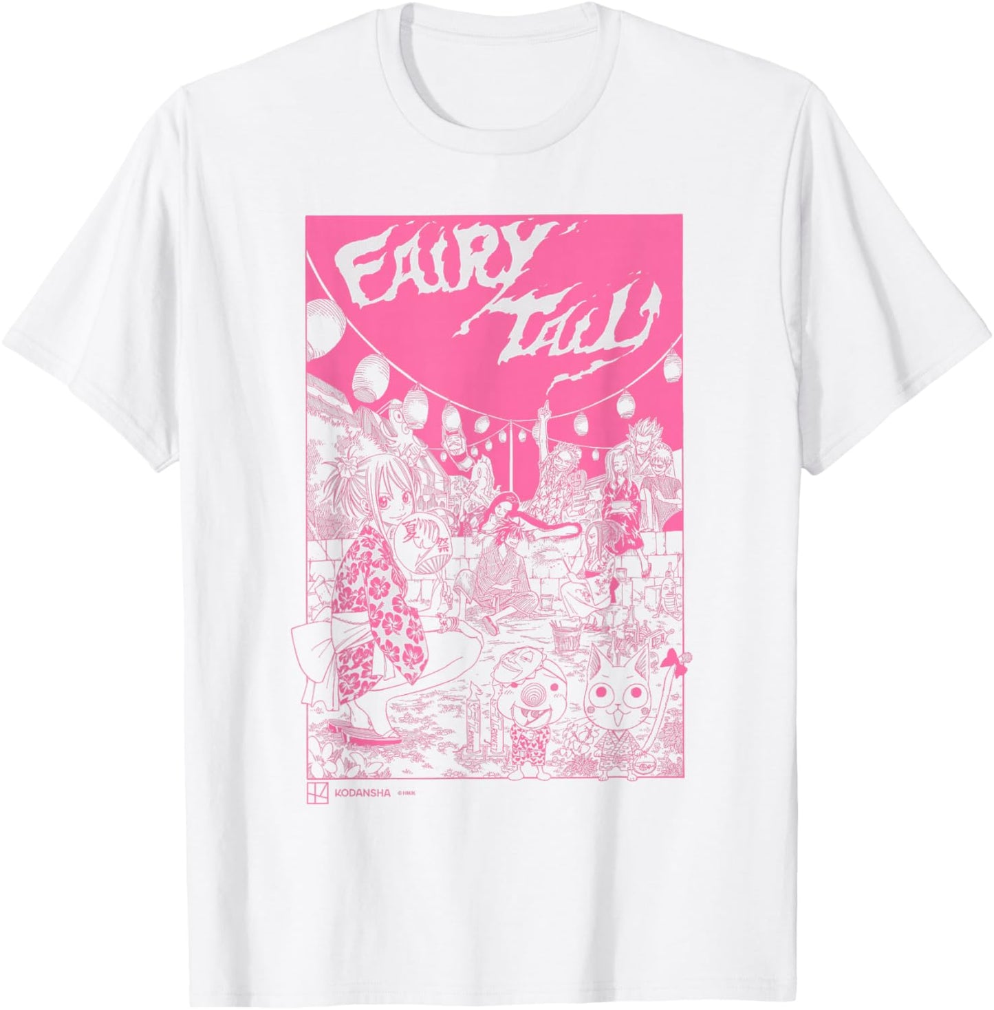 Fairy Tail Main Characters At A Summer Festival Poster