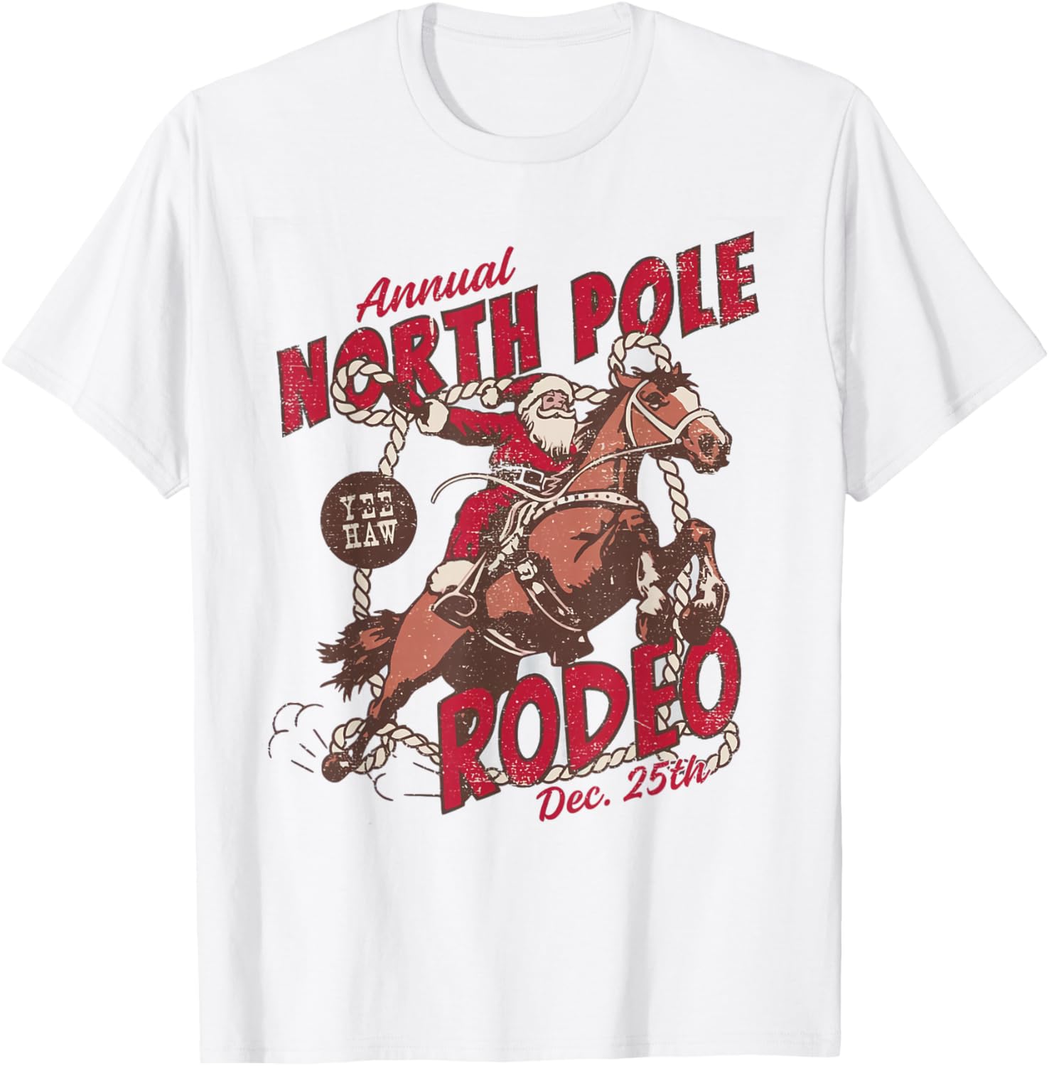 Vintage North Pole Rodeo Cowboy Santa Country Christmas