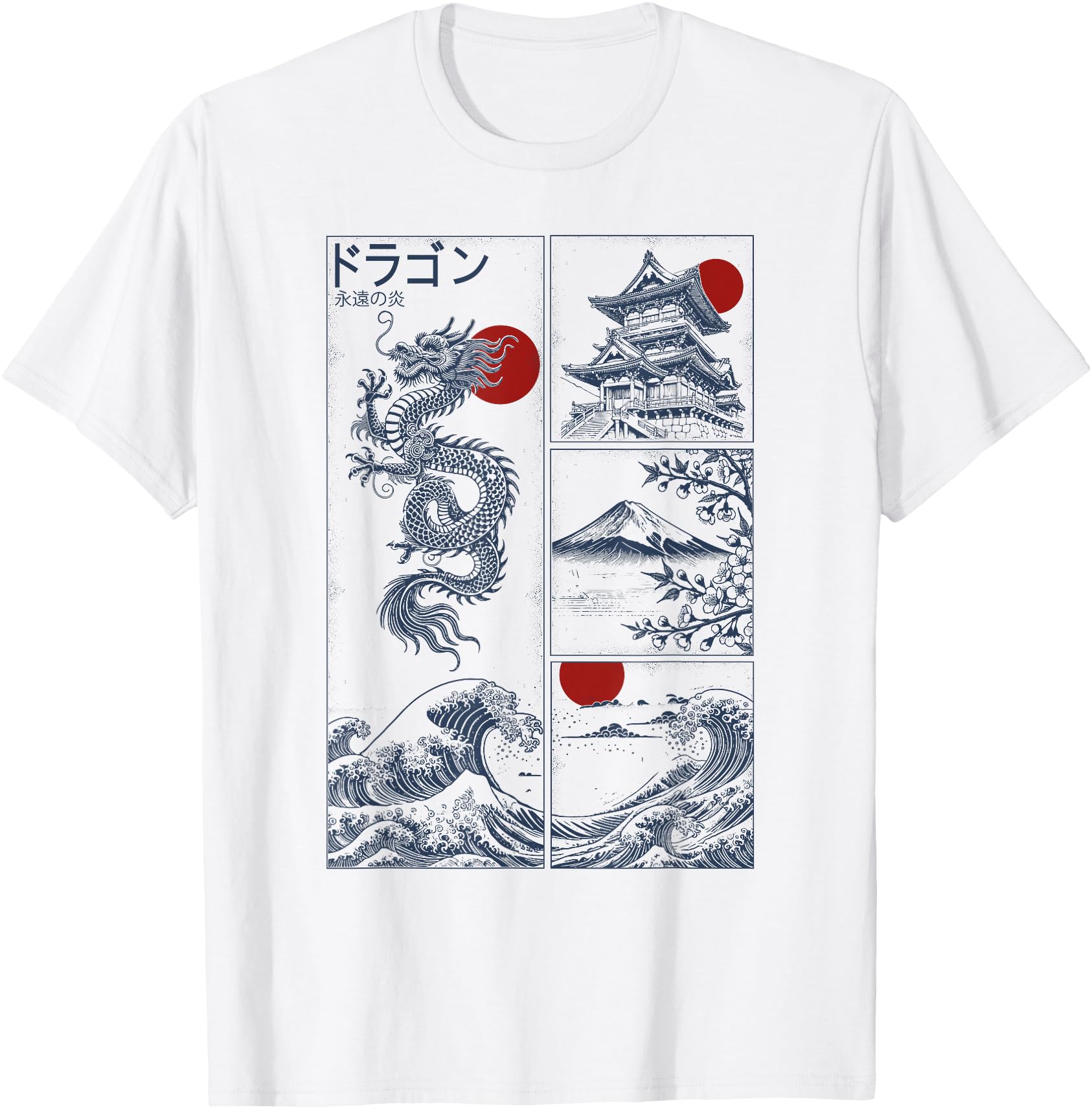 Japanese Dragon Kanji Vintage Tattoo Style