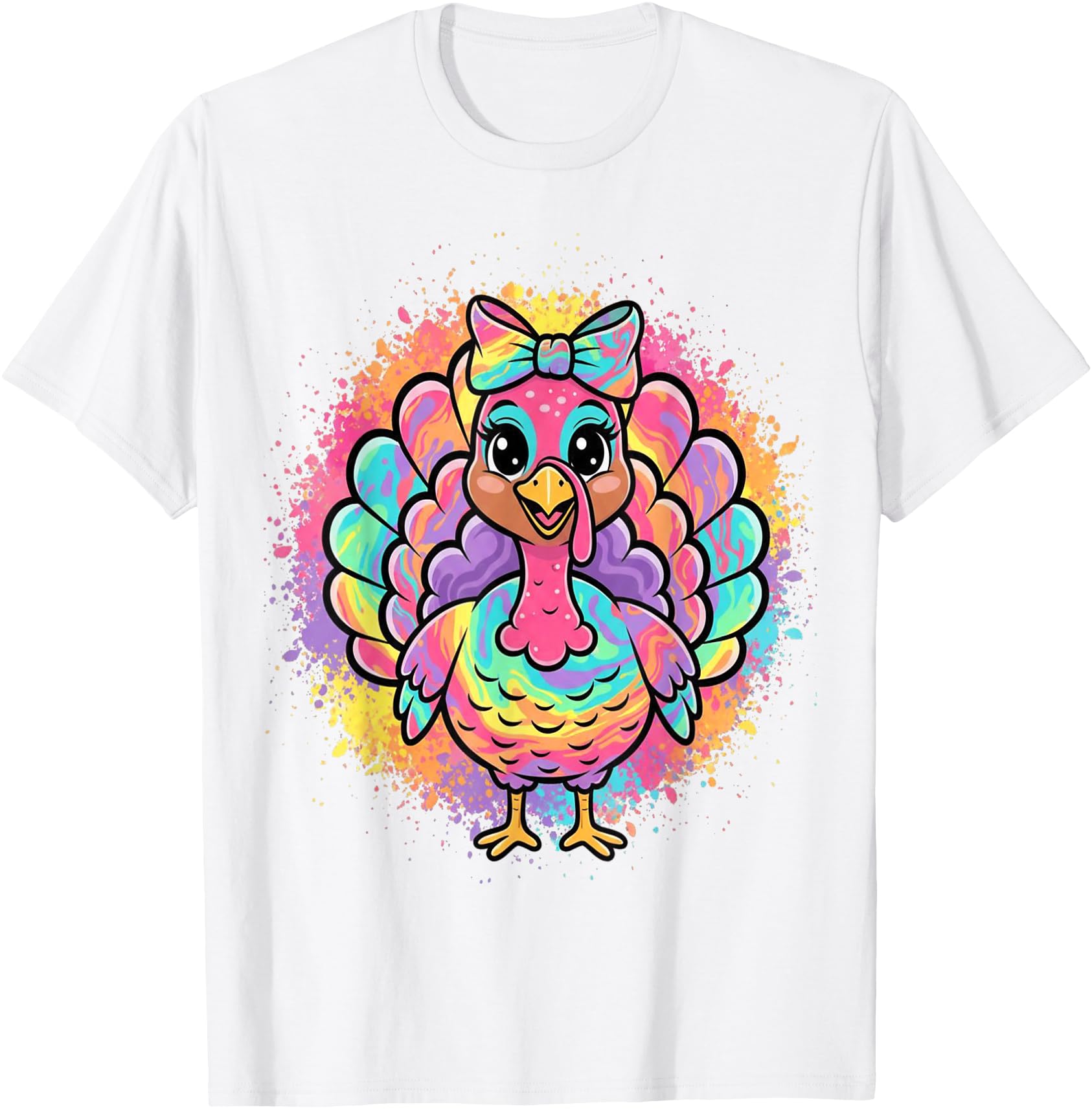 Thankful Womens Turkey Girls Thanksgiving Shirt