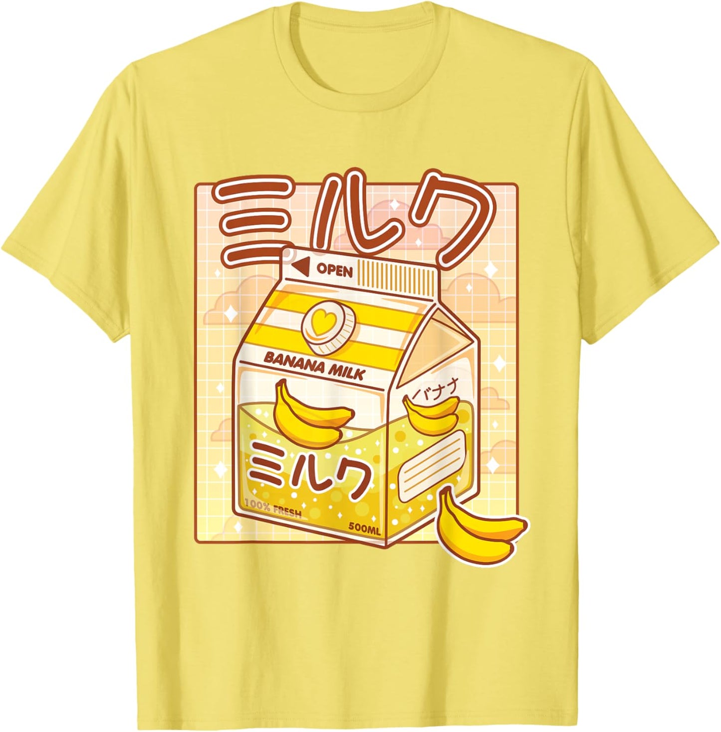 Kawaii Banana Milk Shake Retro 90s Japanese Anime Aesthetic