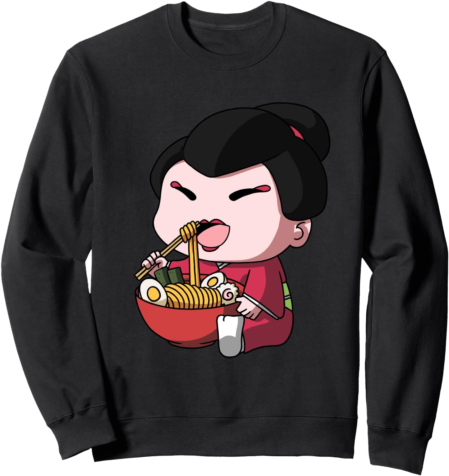 Kawaii Anime Geisha Asian Noodles Japanese Ramen Sweatshirt