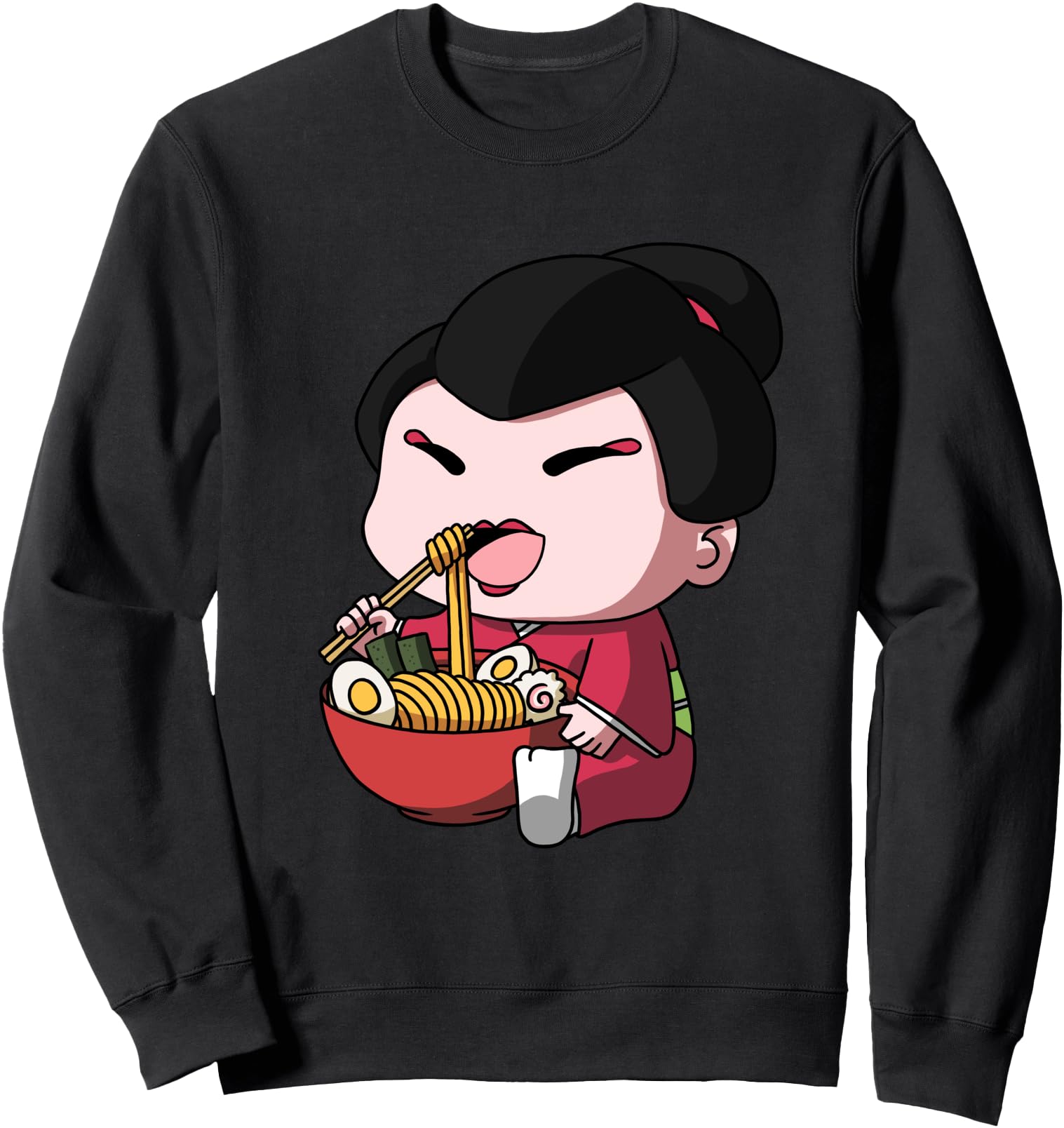 Kawaii Anime Geisha Asian Noodles Japanese Ramen Sweatshirt