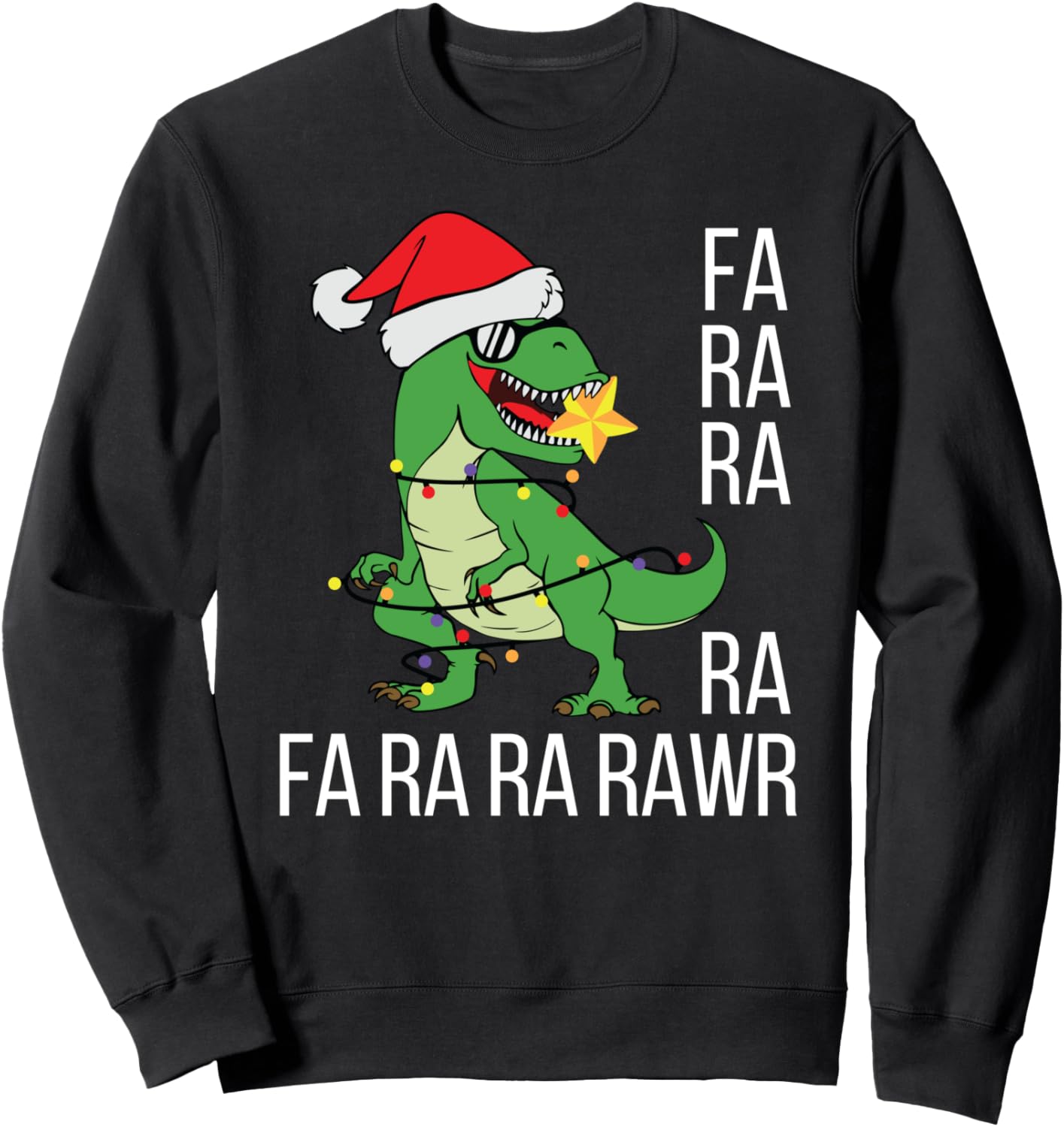 Christmas Dinosaur Tree Rex Christmas Fa Rawr Rawr Sweatshirt