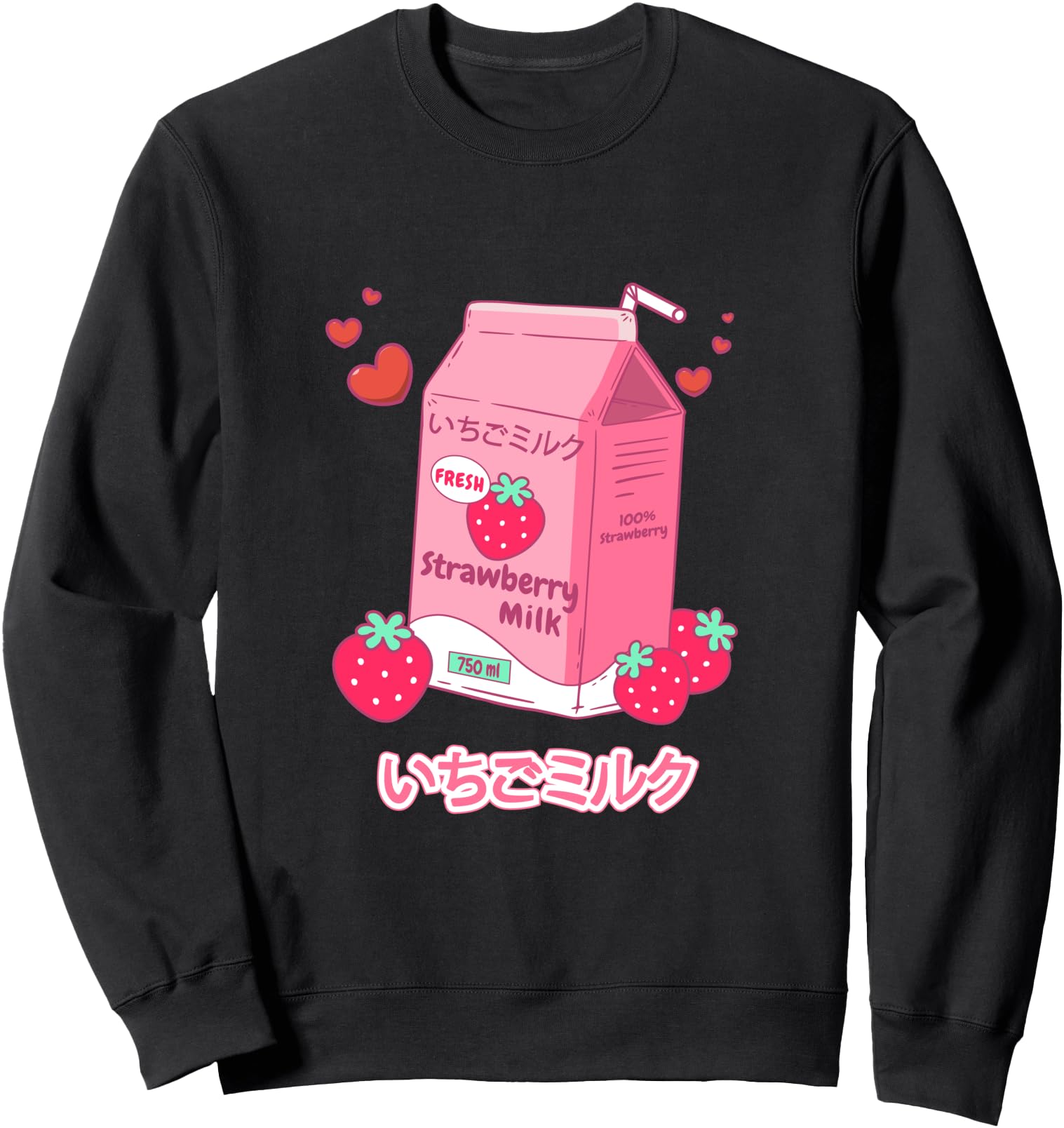 Strawberry Milk Cute Japanese Aesthetic as Kawaii Gifts Sweatshirt