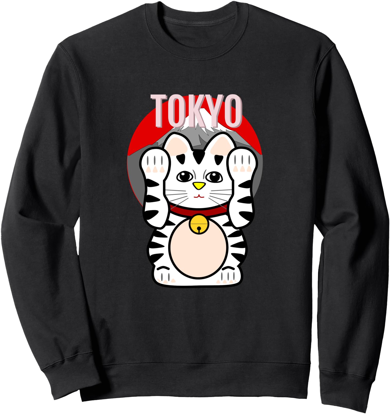 Lucky Cat Maneki-neko Japanese Baizai Tokyo Sweatshirt