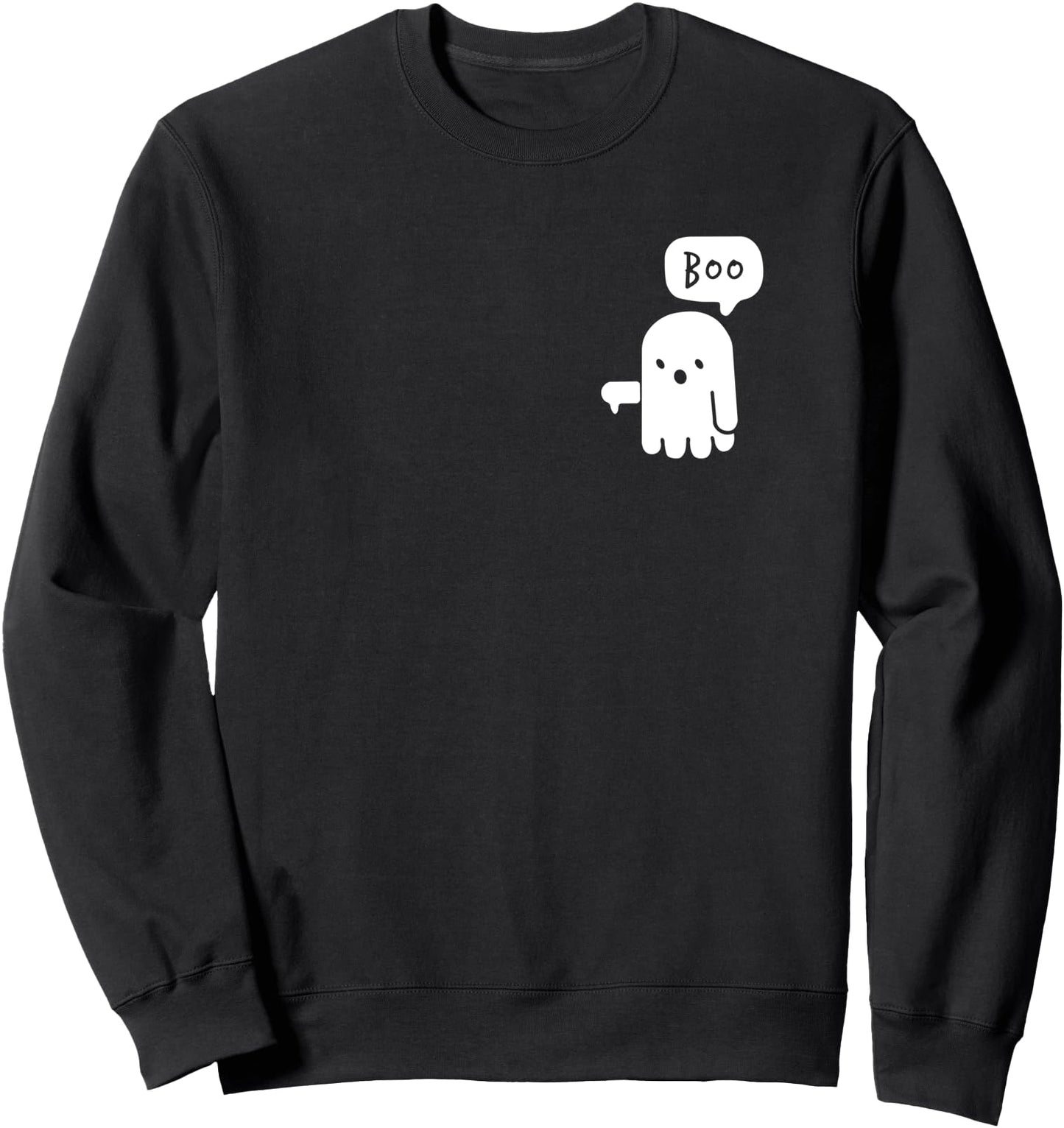 Cute Little Thumbs Down Ghost Screaming Boo Disapproval Sweatshirt