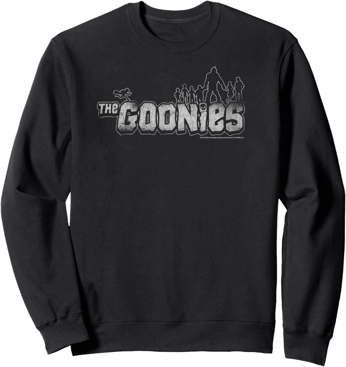 The Goonies Distressed Character Outlines with Logo Movie Sweatshirt