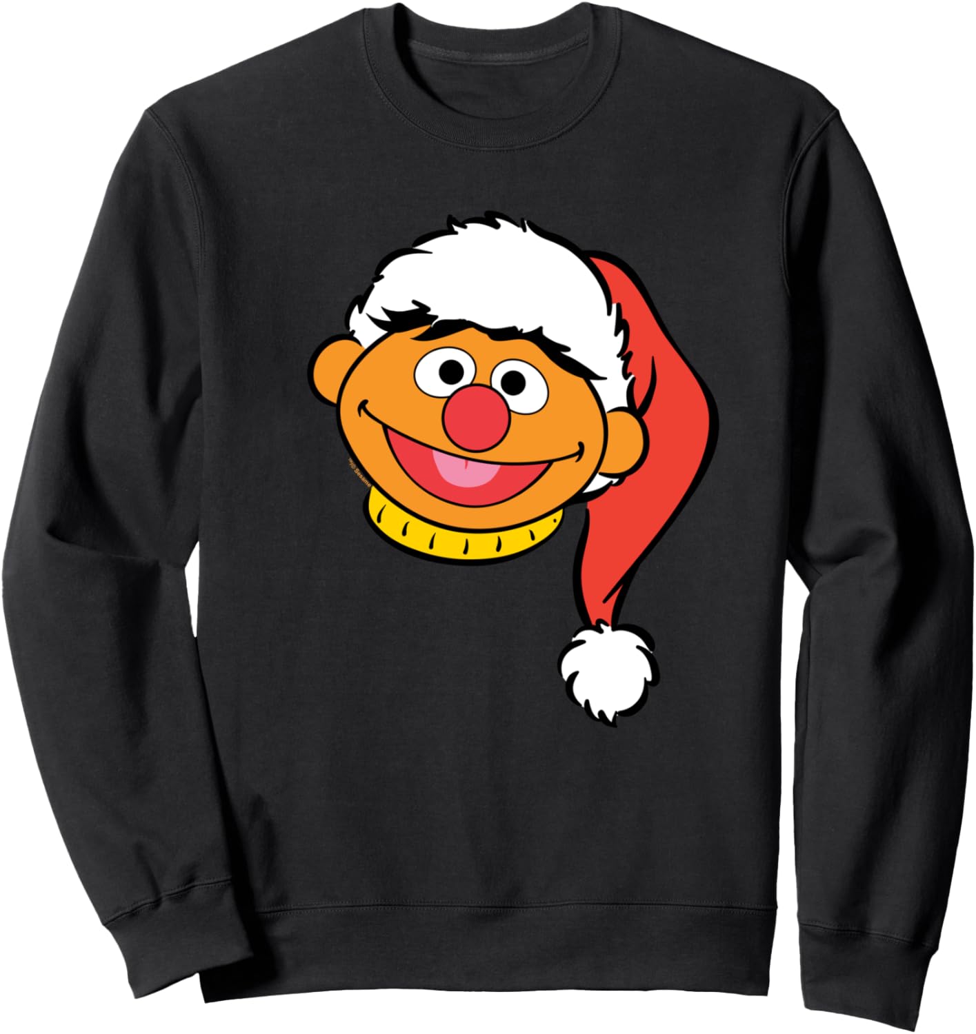 Sesame Street Christmas Santa Hat Ernie Face Sweatshirt