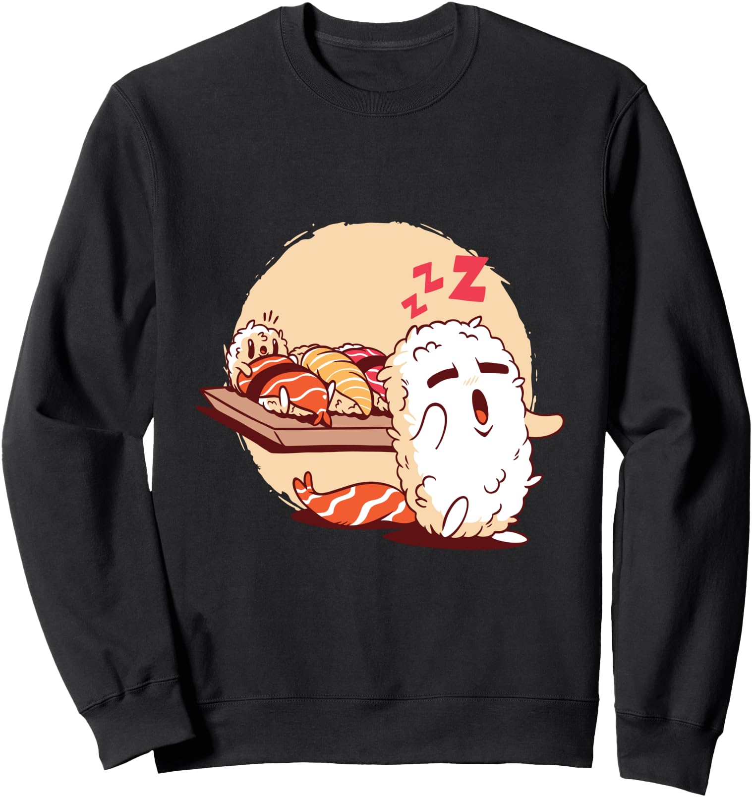 Sashimi Sushi Sleep Waking Funny Japanese Food Design Sweatshirt