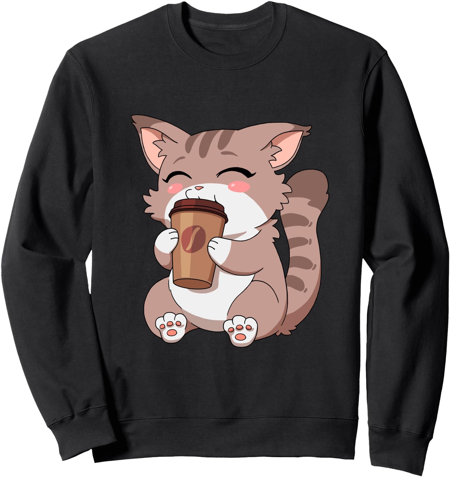 Japanese Kawaii Anime Cat Coffee Sweatshirt