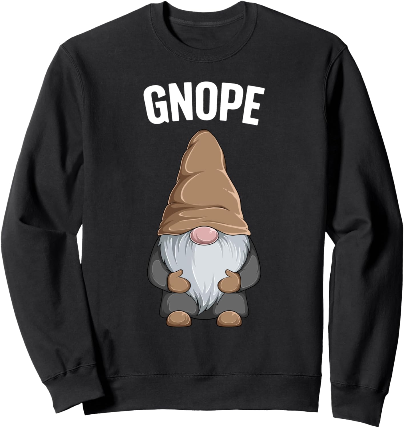 Gnope Funny Garden Tomte Gnome Scandinavian Nope Sweatshirt