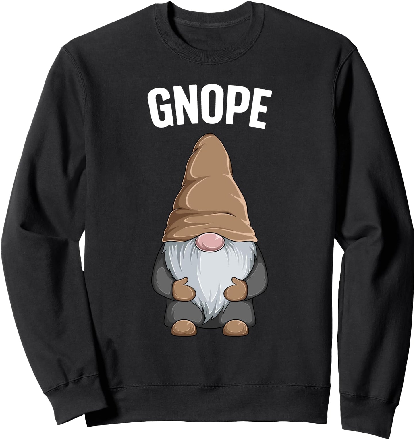 Gnope Funny Garden Tomte Gnome Scandinavian Nope Sweatshirt