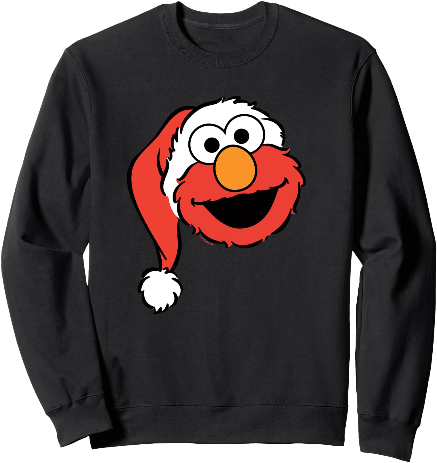 Sesame Street Christmas Santa Hat Elmo Face Sweatshirt