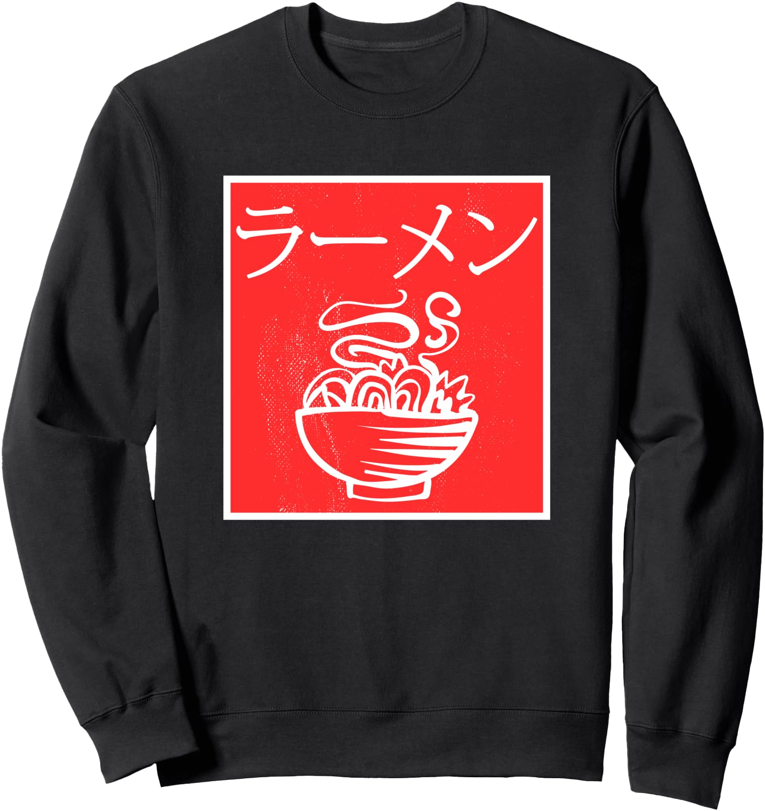 Ramen Noodle Old Restaurant Red Sign Japanese Writings Ramen Sweatshirt
