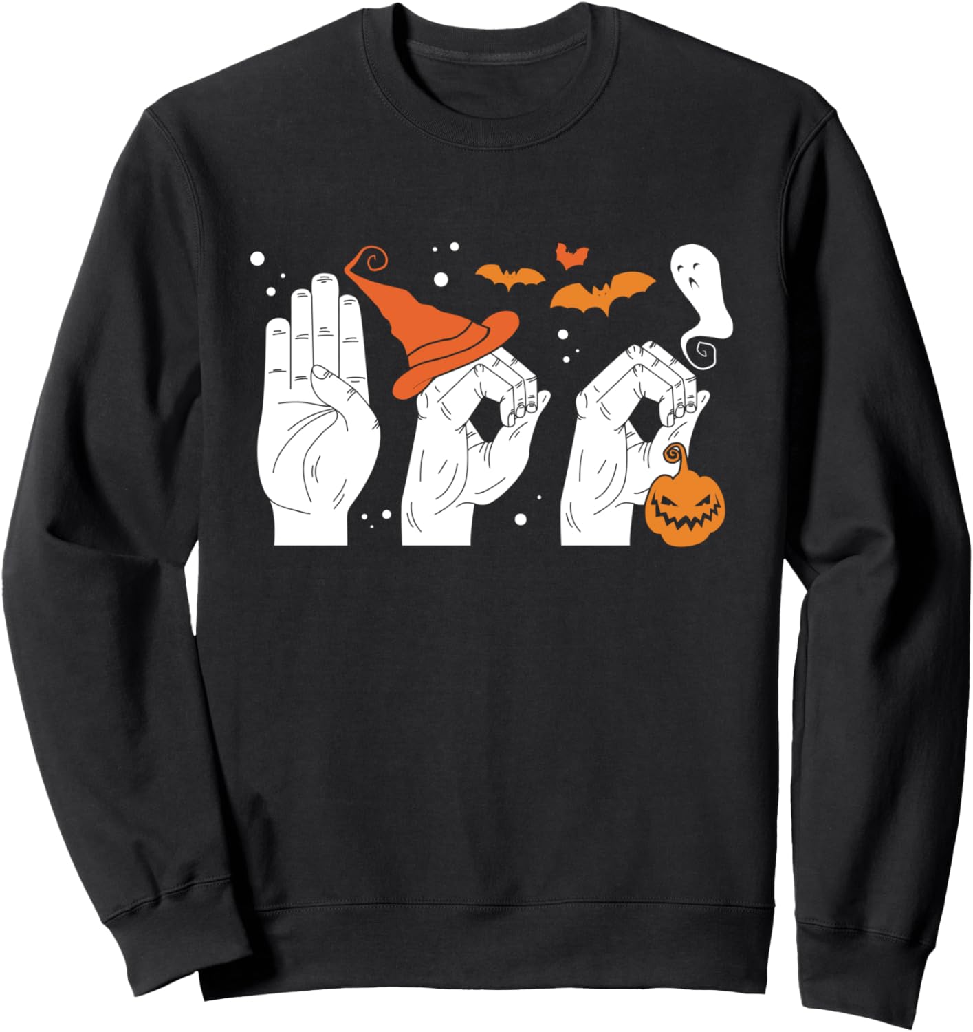 American Sign Language Boo ASL Halloween Sweatshirt