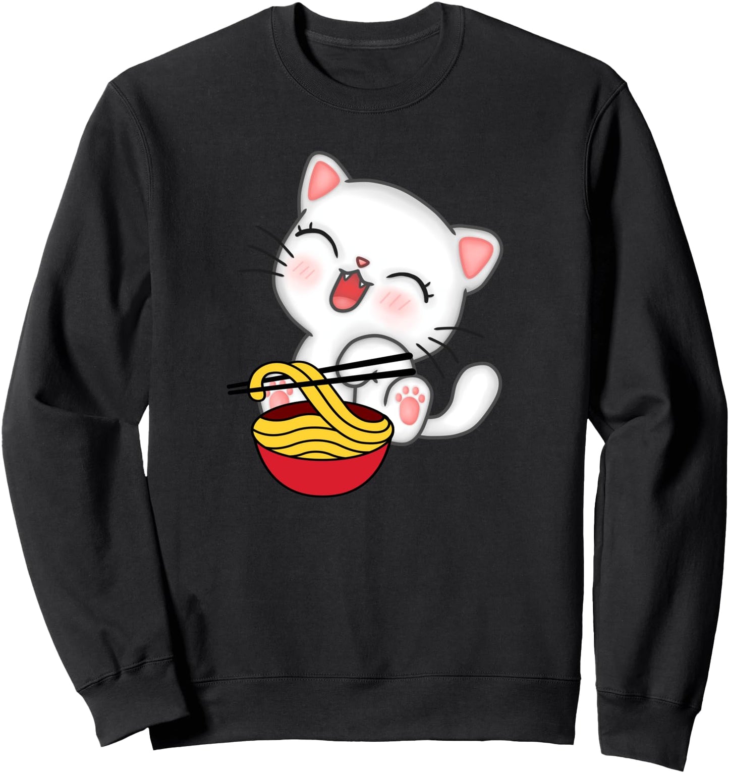 Cat Shirt Kawaii Japanese Anime Ramen Sweatshirt