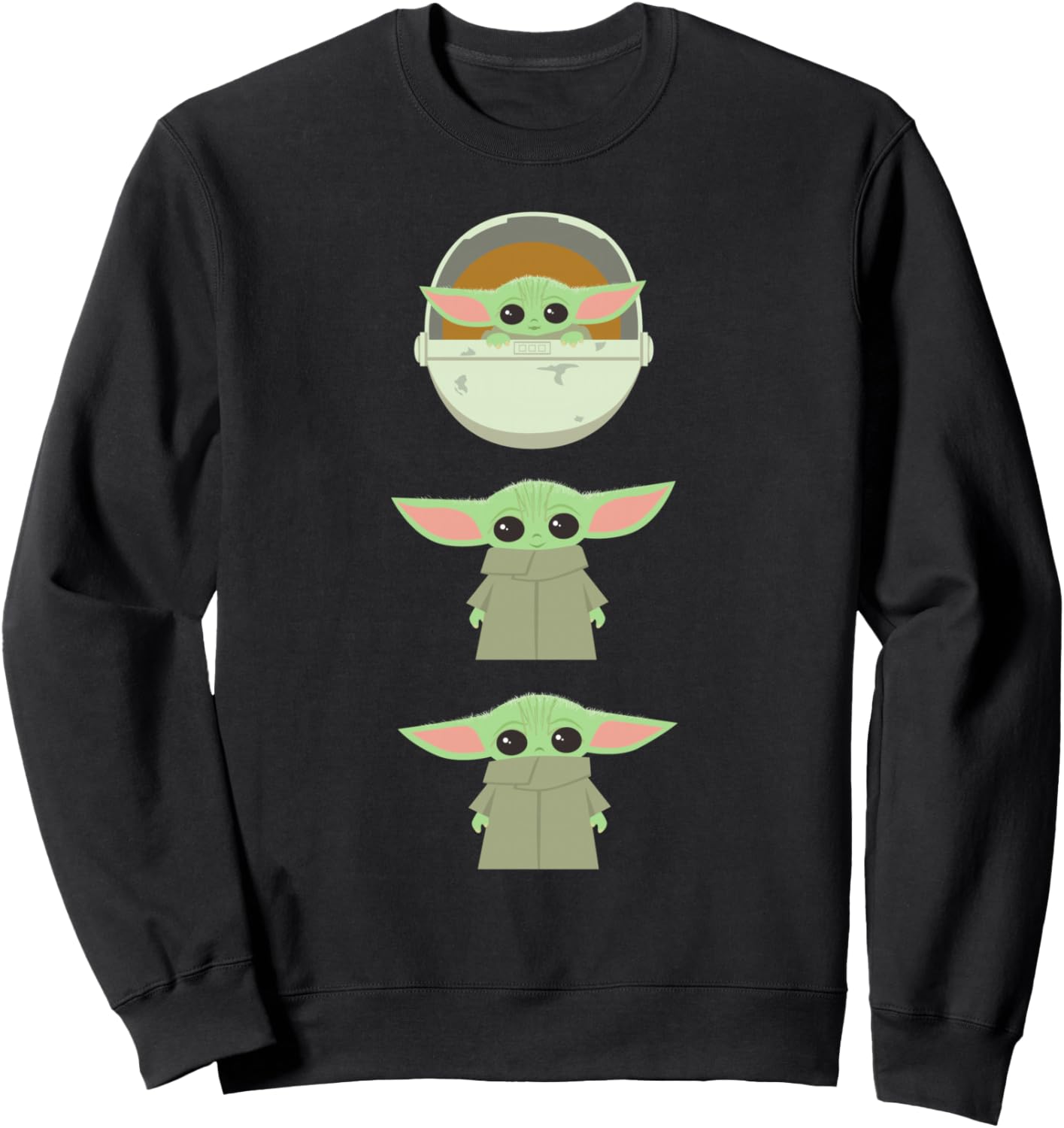 Star Wars The Mandalorian Grogu Trio Cartoon Poses Sweatshirt