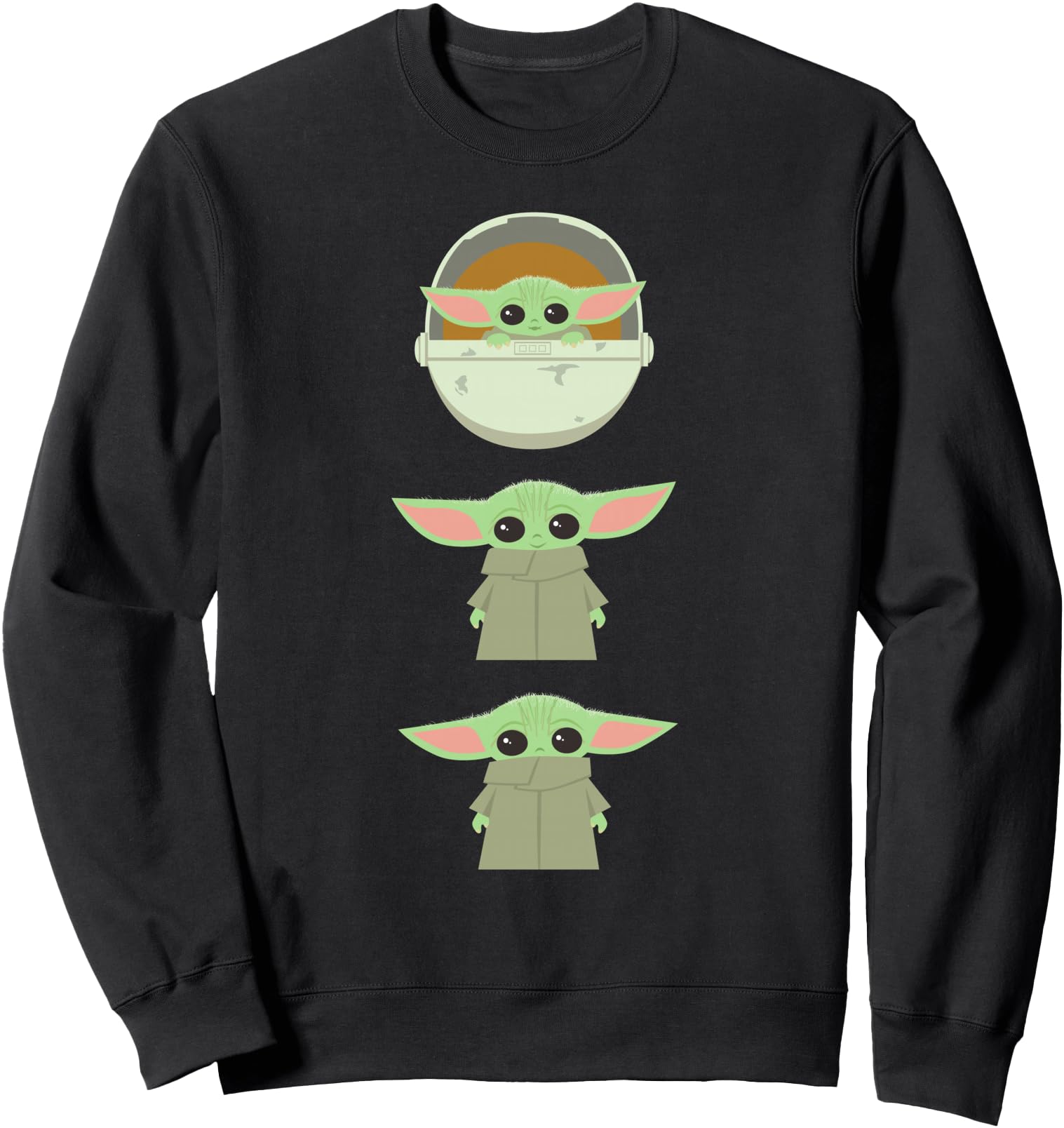 Star Wars The Mandalorian Grogu Trio Cartoon Poses Sweatshirt
