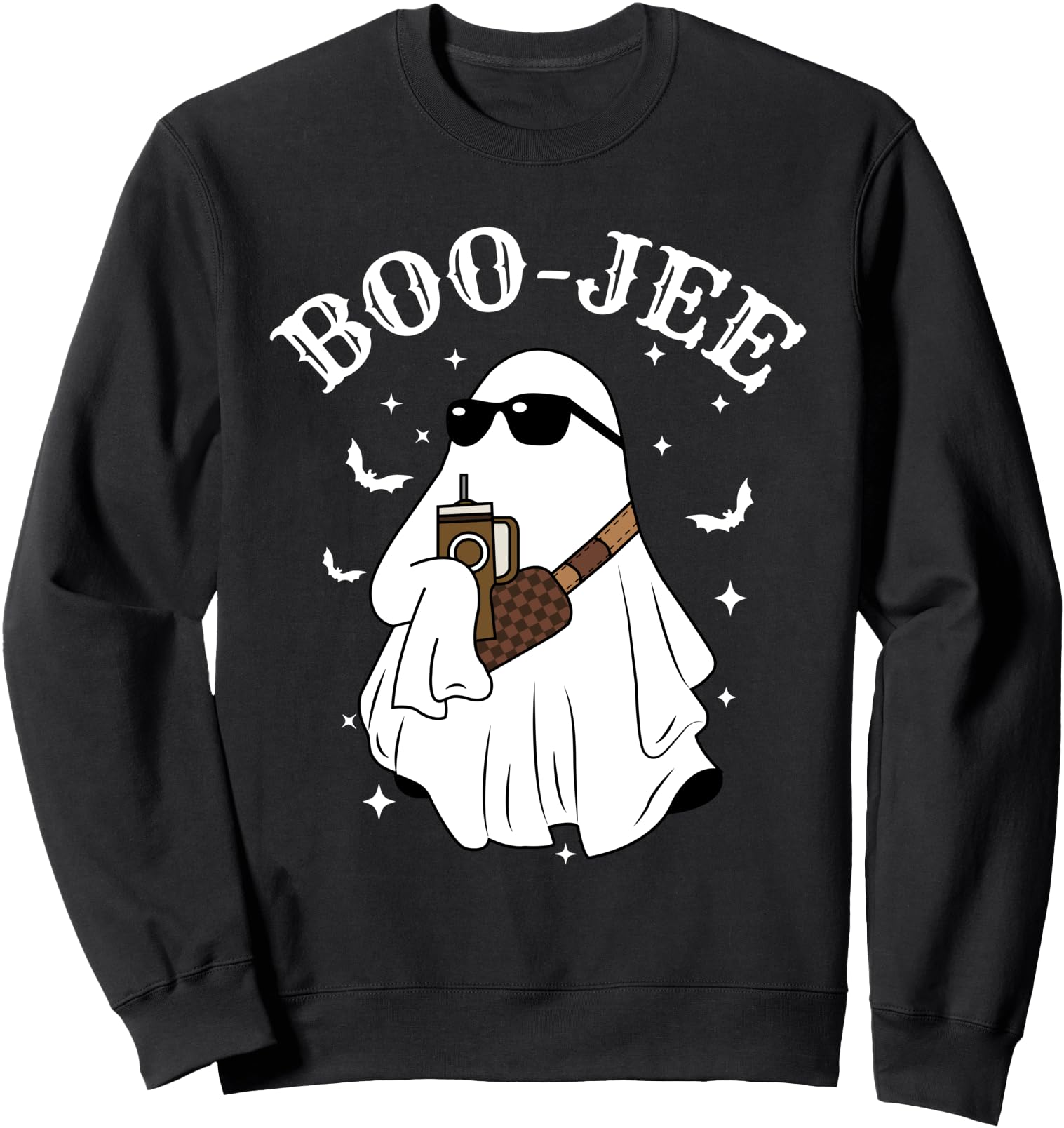 Boo Jee Boujee Cute Ghost Spooky Funny Halloween Costume Sweatshirt